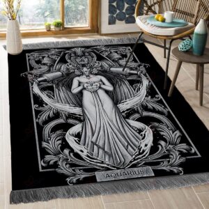 Aquarius Horoscope Rug Sport Decor Gift Floor Decor Living Room Carpet Rug Area Rug - 94b52957438b