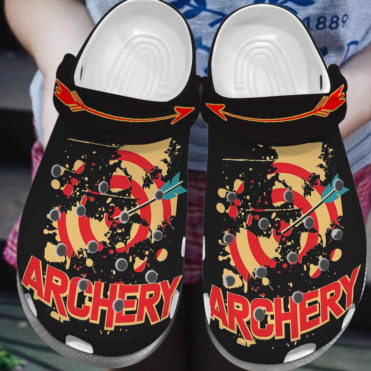 Archery Personalized Clog Custom Crocs Comfortablefashion Style Comfortable For Women Men Kid Print 3D Black Archery S Archery Personalized Clog Custom Crocs Comfortablefashion Style Comfortable For Women Men Kid Print 3D Black Archery S