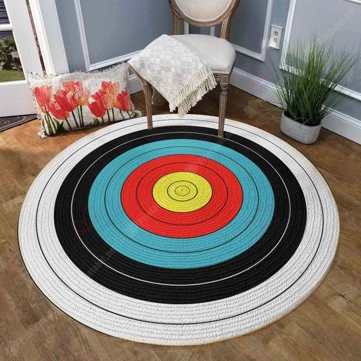 Archery Target Round Carpet Floor Rug Living Room Bedroom Decor Round Area Rug Carpet Archery Target Round Carpet Floor Rug Living Room Bedroom Decor Round Area Rug Carpet