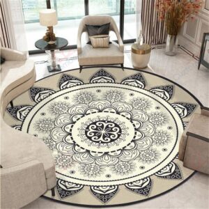 Archi Bohemia Mandala Round Carpet Floor Rug Living Room Bedroom Decor Round Area Rug Carpet