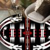 Arrow Pattern Native American Design Round Carpet Floor Rug Living Room Bedroom Decor Round Area Rug Carpet