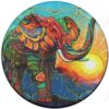 Art Surrealistic Elephant Round Carpet Floor Rug Living Room Bedroom Decor Round Area Rug Carpet