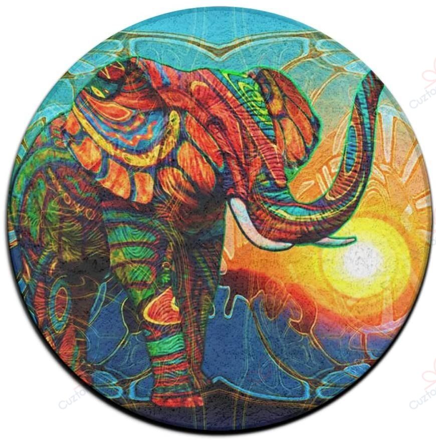 Art Surrealistic Elephant Round Carpet Floor Rug Living Room Bedroom Decor Round Area Rug Carpet Art Surrealistic Elephant Round Carpet Floor Rug Living Room Bedroom Decor Round Area Rug Carpet
