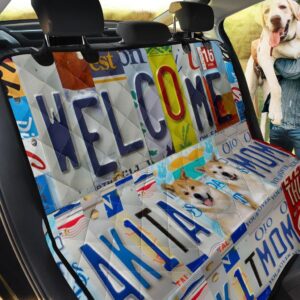 Artistic Akita Welcome Car Back Seat Cover Dog Car Seat Covers - 04d039b7fc7e
