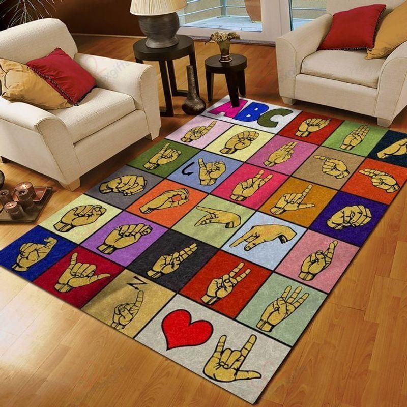 Asl Alphabet Rectangle Rug Sport Decor Gift Floor Decor Living Room Carpet Rug Area Rug - 7b6f11a7bf5e Asl Alphabet Rectangle Rug Sport Decor Gift Floor Decor Living Room Carpet Rug Area Rug - 7b6f11a7bf5e