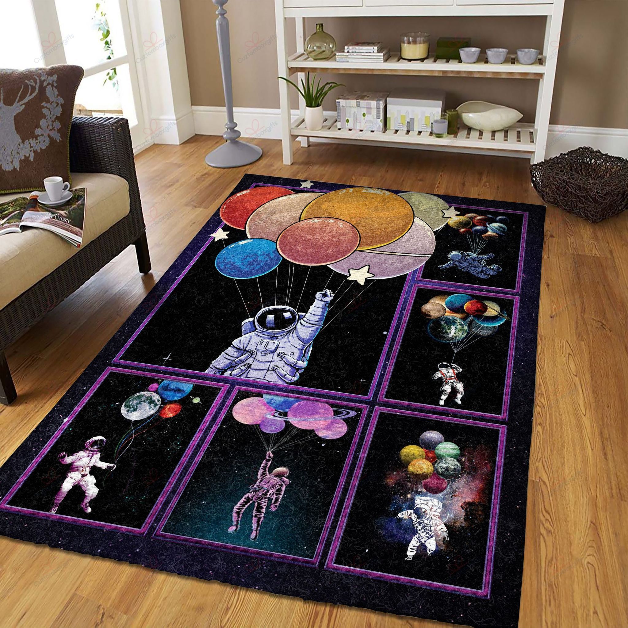 Astronaut And Balloons Rug Sport Decor Gift Floor Decor Living Room Carpet Rug Area Rug - cc4581b525ce Astronaut And Balloons Rug Sport Decor Gift Floor Decor Living Room Carpet Rug Area Rug - cc4581b525ce