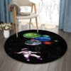 Astronaut Balloon Planet Round Carpet Floor Rug Living Room Bedroom Decor Round Area Rug Carpet