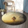 Astronaut Round Carpet Floor Rug Living Room Bedroom Decor Round Area Rug Carpet