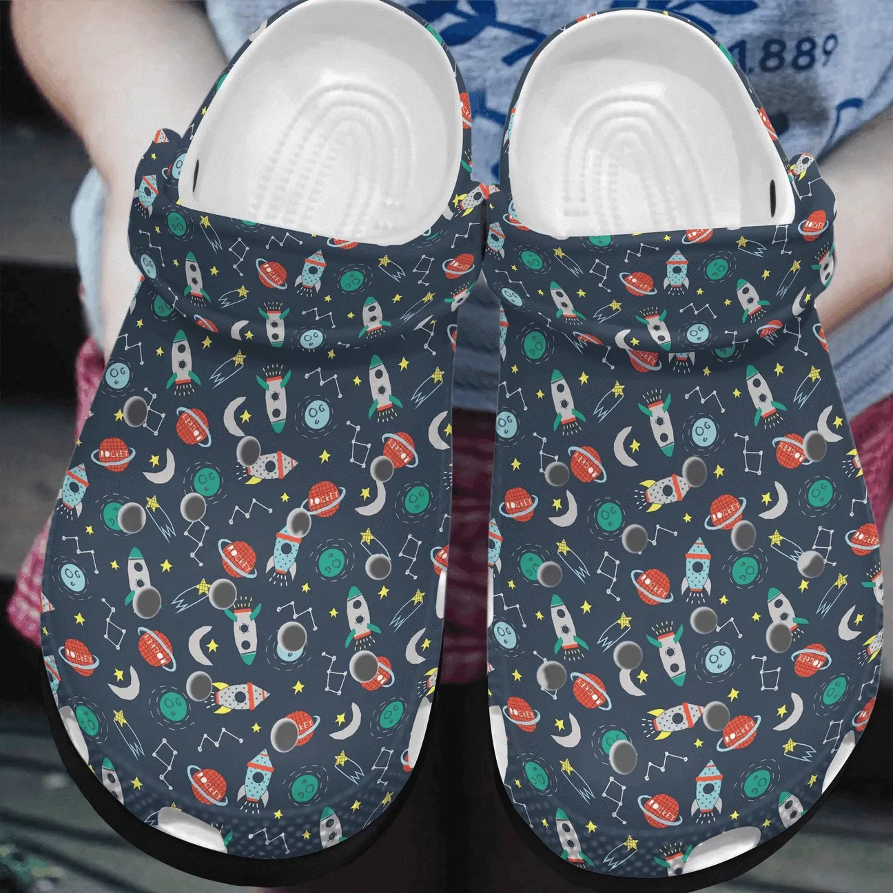 Astronaut Personalized Clog Custom Crocs Comfortablefashion Style Comfortable For Women Men Kid Print 3D Rocket Astronaut Personalized Clog Custom Crocs Comfortablefashion Style Comfortable For Women Men Kid Print 3D Rocket