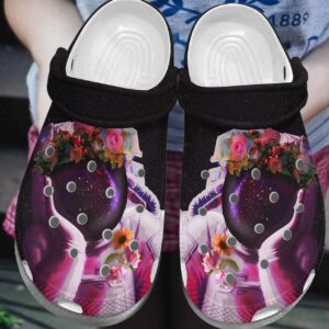Astronaut Personalized Clog Custom Crocs Comfortablefashion Style Comfortable For Women Men Kid Print 3D The Pink Astronaut