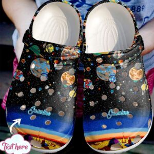 Astronaut Personalized Crocs Clog Classic Clog Watching The Night Sky Shoes