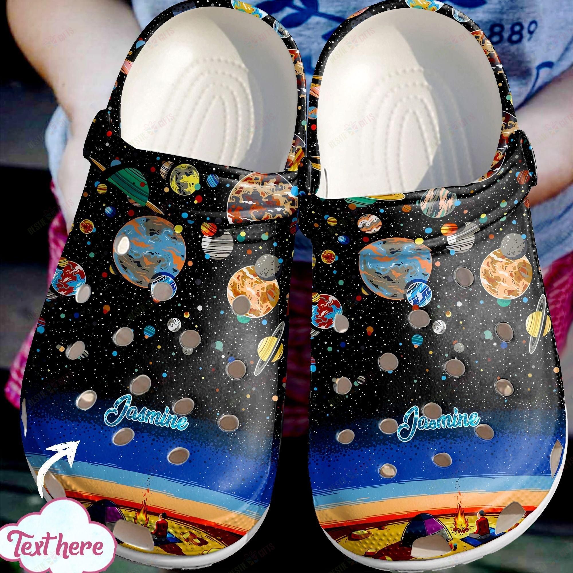 Astronaut Personalized Crocs Clog Classic Clog Watching The Night Sky Shoes Astronaut Personalized Crocs Clog Classic Clog Watching The Night Sky Shoes