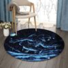 Astronaut Universe Round Carpet Floor Rug Living Room Bedroom Decor Round Area Rug Carpet