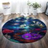 Astronauts Universe Round Carpet Floor Rug Living Room Bedroom Decor Round Area Rug Carpet