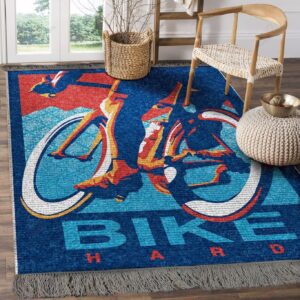 Athlete Bike Hard Rug Sport Decor Gift Floor Decor Living Room Carpet Rug Area Rug - ccdac62365b4
