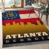 Atlanta Georgia Flag Rug Sport Decor Gift Floor Decor Living Room Carpet Rug Area Rug - 9ab709e3c01a