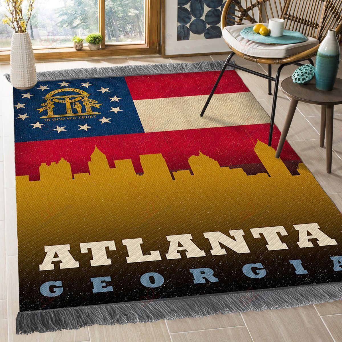 Atlanta Georgia Flag Rug Sport Decor Gift Floor Decor Living Room Carpet Rug Area Rug - 9ab709e3c01a Atlanta Georgia Flag Rug Sport Decor Gift Floor Decor Living Room Carpet Rug Area Rug - 9ab709e3c01a