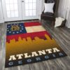 Atlanta Georgia Flag Rug Sport Decor Gift Floor Decor Living Room Carpet Rug Area Rug - d200a0a7e9a9