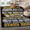 Auntiess House Rules Canvas Rug Sport Decor Gift Floor Decor Living Room Carpet Rug Area Rug - df0d4d33c0c2