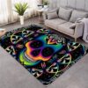 Auspicious Mandala Skull Rectangle Rug Sport Decor Gift Floor Decor Living Room Carpet Rug Area Rug - a869d1c22666