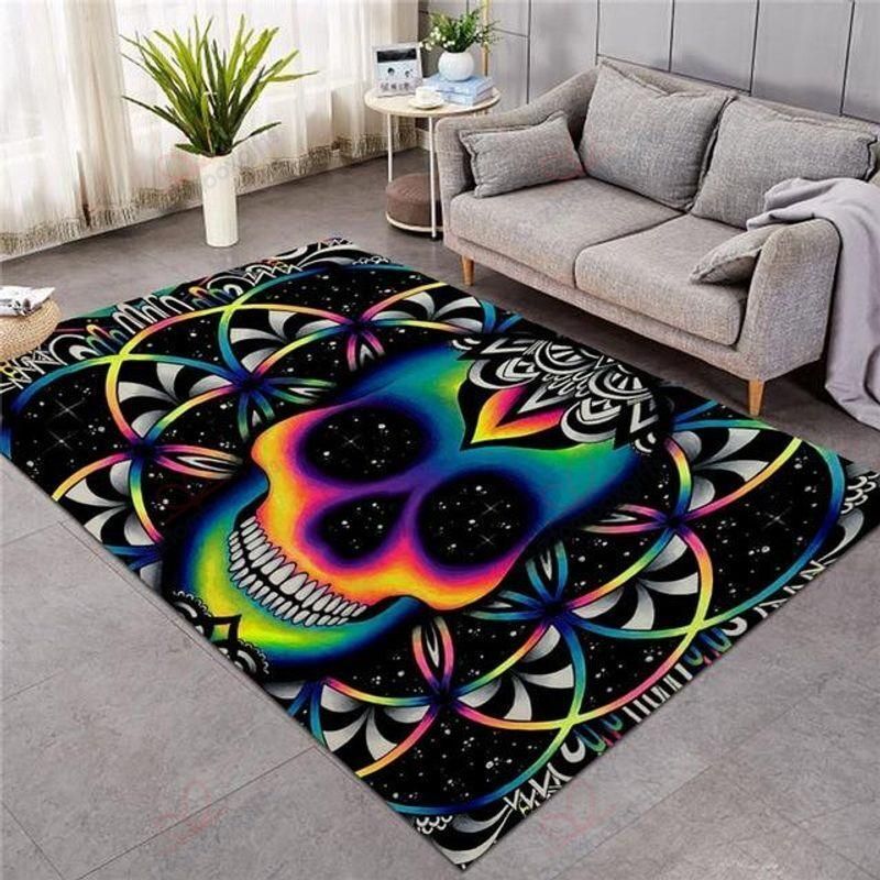 Auspicious Mandala Skull Rectangle Rug Sport Decor Gift Floor Decor Living Room Carpet Rug Area Rug - a869d1c22666 Auspicious Mandala Skull Rectangle Rug Sport Decor Gift Floor Decor Living Room Carpet Rug Area Rug - a869d1c22666