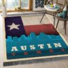 Austin Texas Flag Rug Sport Decor Gift Floor Decor Living Room Carpet Rug Area Rug - 28c05b8793fa