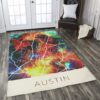 Austin Texass Map 1 Rug Sport Decor Gift Floor Decor Living Room Carpet Rug Area Rug - 736309210ff0