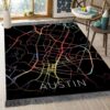 Austin Texass Map 2 Rug Sport Decor Gift Floor Decor Living Room Carpet Rug Area Rug - 98a0160f7693