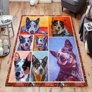 Australian Cattle Dog Rug Sport Decor Gift Floor Decor Living Room Carpet Rug Area Rug - a09cf7aeadb3