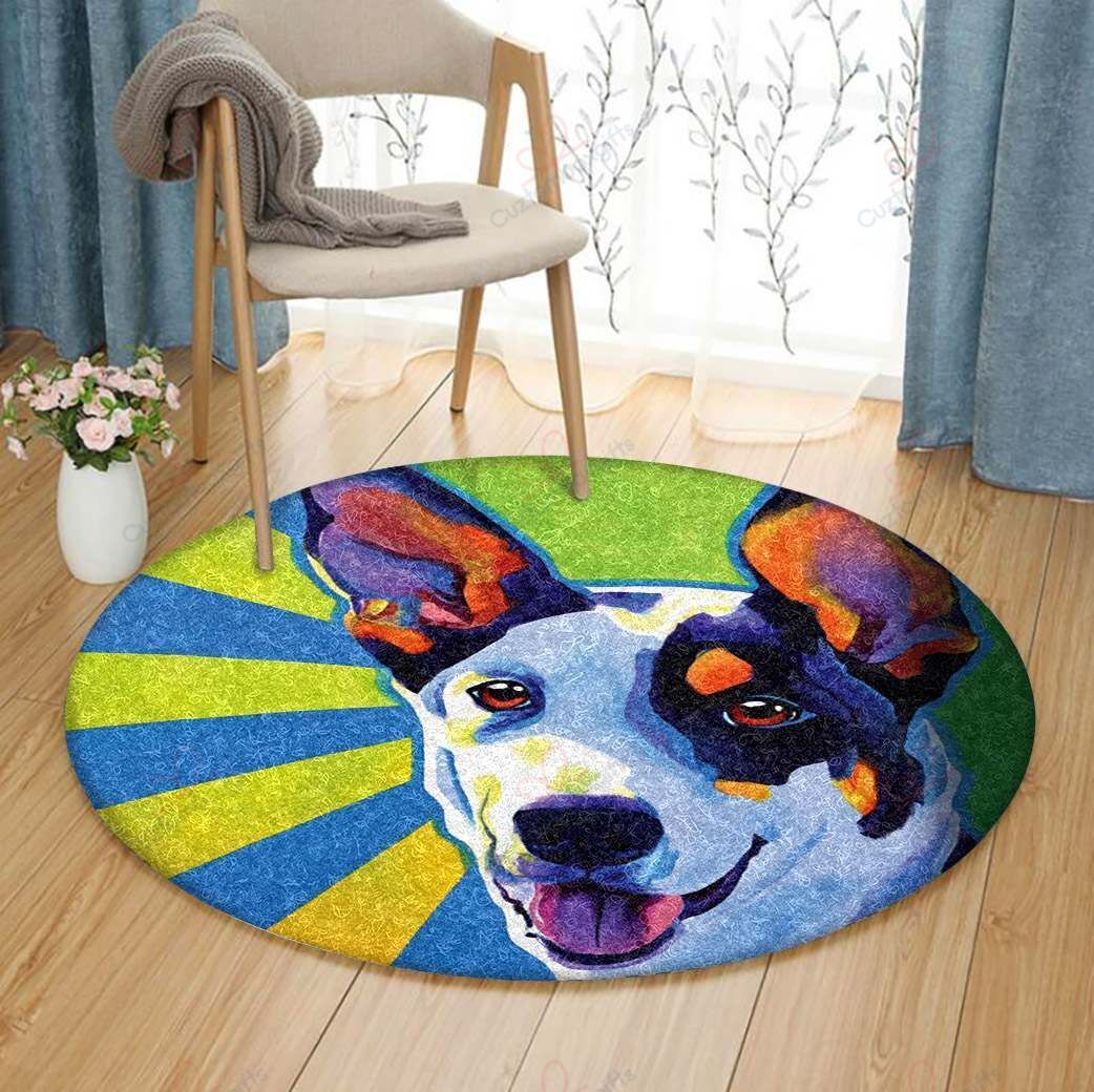 Australian Kelpie Round Carpet Floor Rug Living Room Bedroom Decor Round Area Rug Carpet Australian Kelpie Round Carpet Floor Rug Living Room Bedroom Decor Round Area Rug Carpet