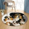 Australian Shepherd Round Carpet Floor Rug Living Room Bedroom Decor Round Area Rug Carpet