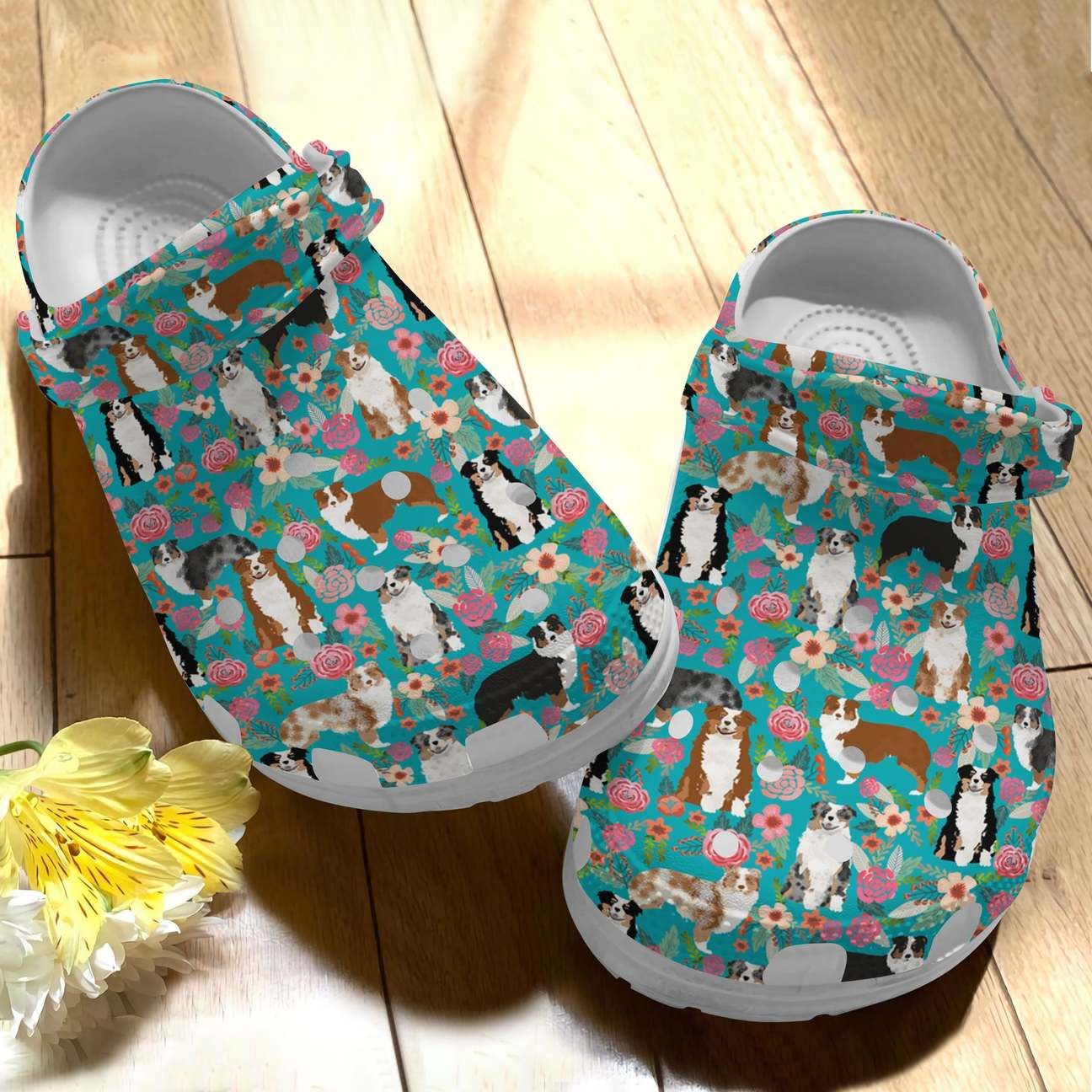 Australian Shepherd Personalize Clog Custom Crocs Fashionstyle Comfortable For Women Men Kid Print 3D Floral Australian Shepherd Personalize Clog Custom Crocs Fashionstyle Comfortable For Women Men Kid Print 3D Floral