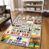 Autism Awareness I Will Always Be With You Rug Sport Decor Gift Floor Decor Living Room Carpet Rug Area Rug - 08d4900c57ef