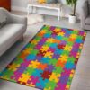 Autism Awareness Pattern 2 Rug Sport Decor Gift Floor Decor Living Room Carpet Rug Area Rug - f73e32327727