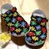 Autism Personalize Clog Custom Crocs Fashionstyle Comfortable For Women Men Kid Print 3D Whitesole Autism Puzzle