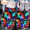 Autism Personalize Clog Custom Crocs Fashionstyle Comfortable For Women Men Kid Print 3D Whitesole Watercolor Abstract