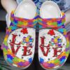 Autism Personalized Clog Custom Crocs Comfortablefashion Style Comfortable For Women Men Kid Print 3D Love Ver 2