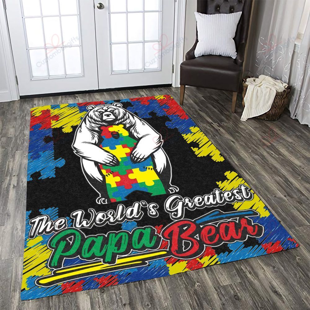 Autism To The Worlds Greatest Papa Bear Rug Sport Decor Gift Floor Decor Living Room Carpet Rug Area Rug - a5193371c4e5 Autism To The Worlds Greatest Papa Bear Rug Sport Decor Gift Floor Decor Living Room Carpet Rug Area Rug - a5193371c4e5