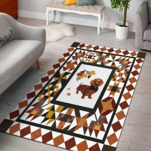 Autumn Dachshund Rug Sport Decor Gift Floor Decor Living Room Carpet Rug Area Rug - 1203c16729c7