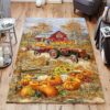 Autumn Fall Red Barn Pumpkin Rug Sport Decor Gift Floor Decor Living Room Carpet Rug Area Rug - d7062db30bfa