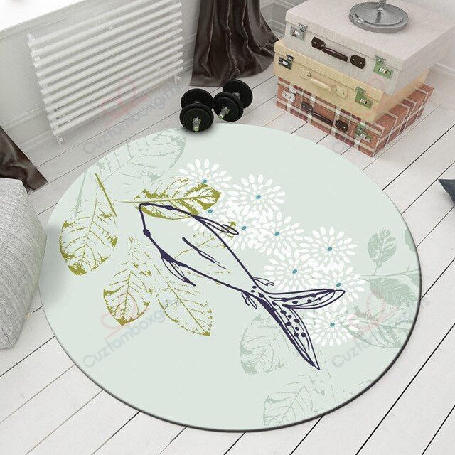 Autumn Fish Round Carpet Floor Rug Living Room Bedroom Decor Round Area Rug Carpet Autumn Fish Round Carpet Floor Rug Living Room Bedroom Decor Round Area Rug Carpet