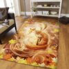Autumn Fox Watercolor Rug Sport Decor Gift Floor Decor Living Room Carpet Rug Area Rug - 968a2d409264