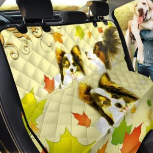 Autumn Papillon Dog Design Car Back Seat Cover Dog Car Seat Covers - d3027aa945f3