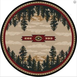 Autumn Point Round Carpet Floor Rug Living Room Bedroom Decor Round Area Rug Carpet