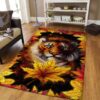 Autumn Tiger Rug Sport Decor Gift Floor Decor Living Room Carpet Rug Area Rug - 344ac87a5884