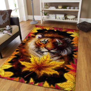 Autumn Tiger Rug Sport Decor Gift Floor Decor Living Room Carpet Rug Area Rug - 344ac87a5884