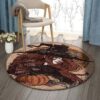 Autumn Witch Round Carpet Floor Rug Living Room Bedroom Decor Round Area Rug Carpet
