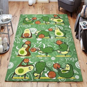 Avocado Yoga Rug Sport Decor Gift Floor Decor Living Room Carpet Rug Area Rug - 67e87b17e710