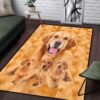 Awesome Golden Retriever Rug Sport Decor Gift Floor Decor Living Room Carpet Rug Area Rug - 2e6b7eab6b2b