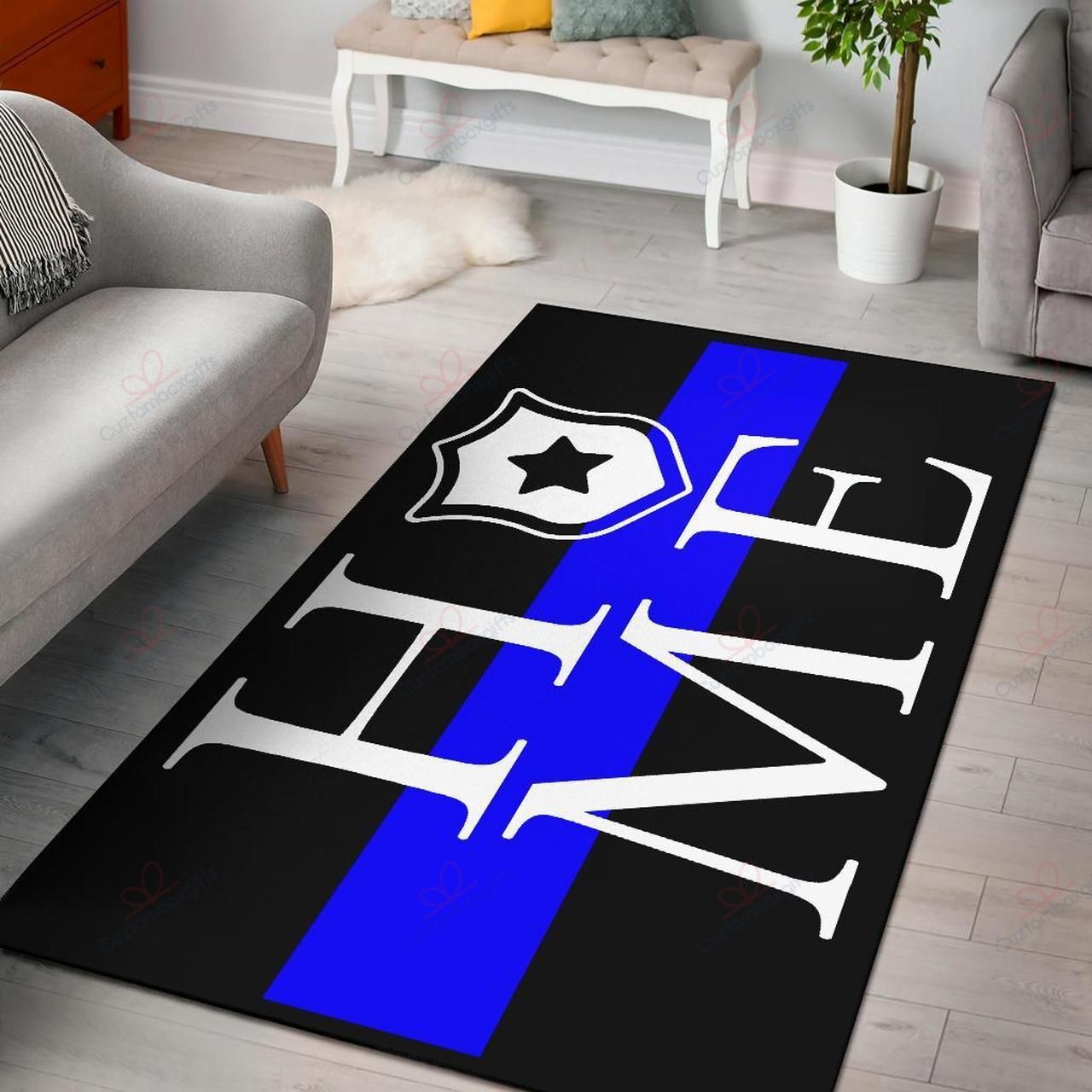 Awesome Thin Blue Line home Rug Sport Decor Gift Floor Decor Living Room Carpet Rug Area Rug - 13f4952670c2 Awesome Thin Blue Line home Rug Sport Decor Gift Floor Decor Living Room Carpet Rug Area Rug - 13f4952670c2
